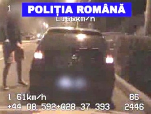 Record de viteză: şofer băut, prins cu 166 km/h pe Şoseaua Mangaliei